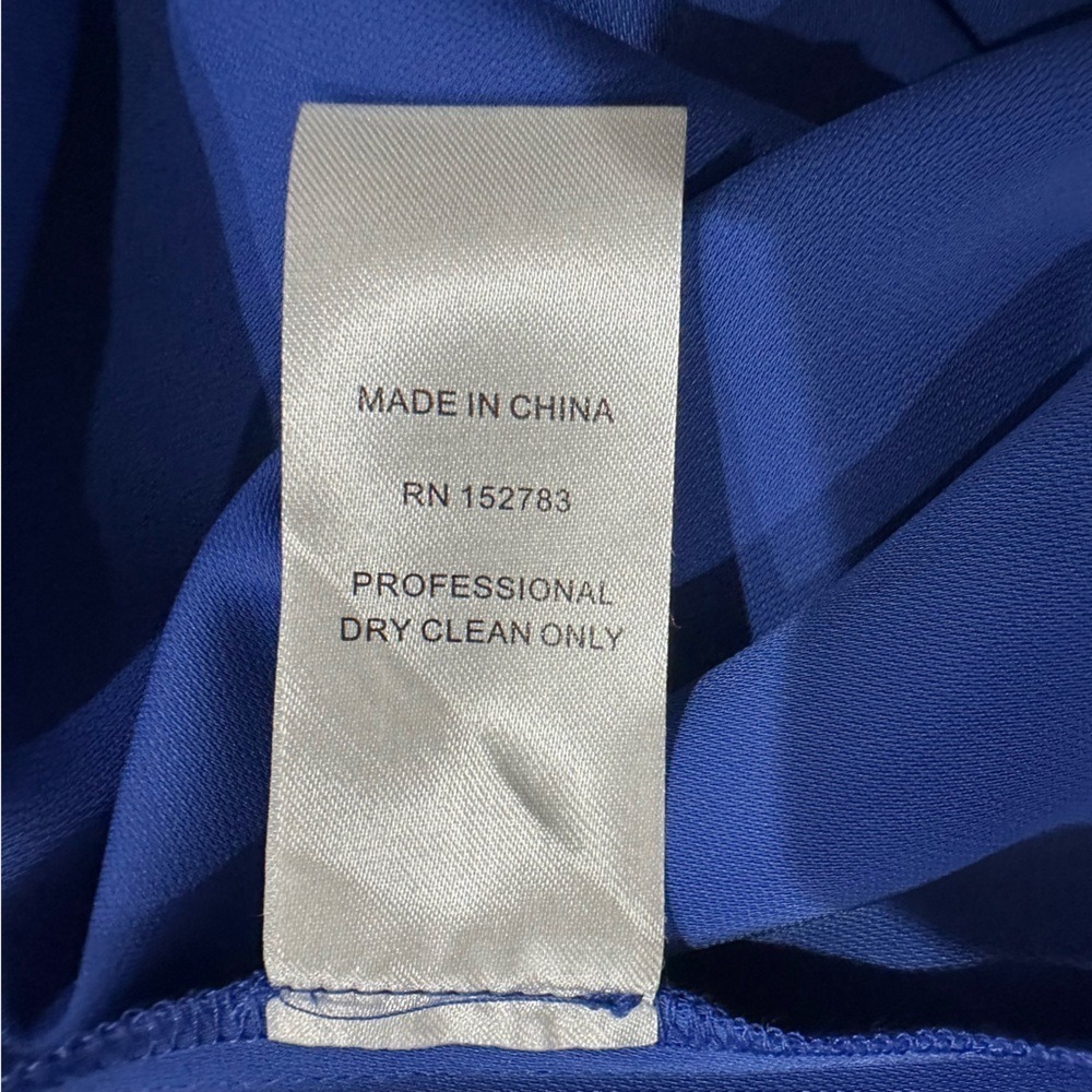 Anna Cate Blue Draped Shift Dress Small Resort Coastal Minimalist - Picture 7 of 8